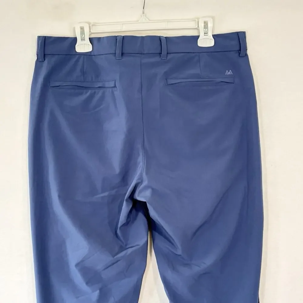 Mizzen Main Pants Mens 34x34 Blue Helmsman Slim Chino Performance Golf Active